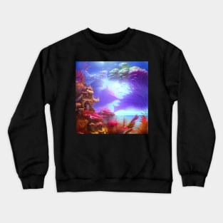 Fantasy Imaginary Seascape, Amazing Nature Crewneck Sweatshirt